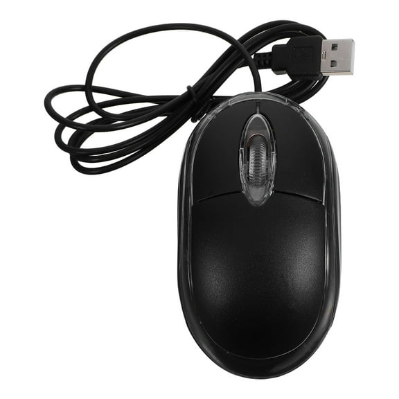 Pawsdot USB Wired Office Mouse with Rapid Response for Computer Mice in Black 1Pack Back to School