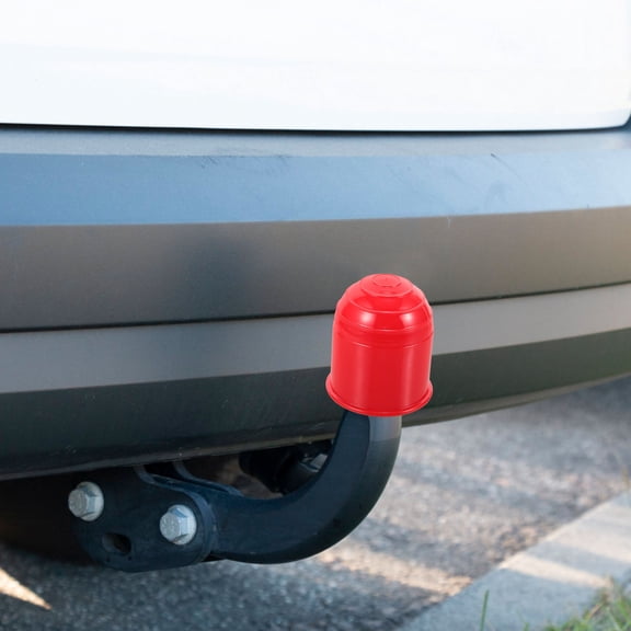 Pawsdot Trailer Hitch Ball Protector Cap in Red with Stable Plastic for Reliable Fit