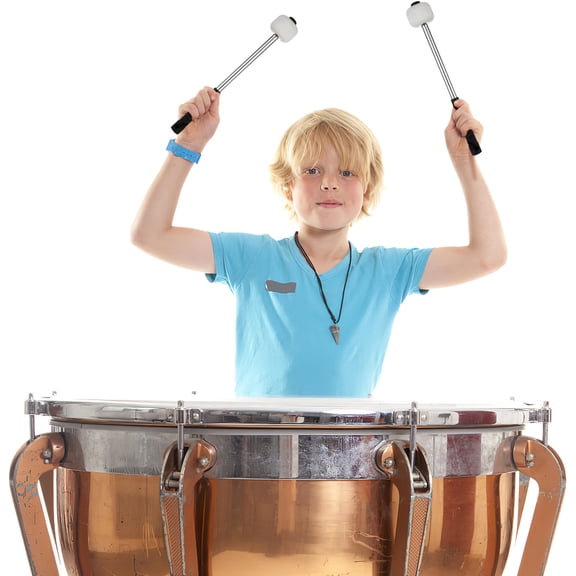 Pawsdot Stainless Steel Handle Felt Bass Drum Mallet Multi Color for Beginners