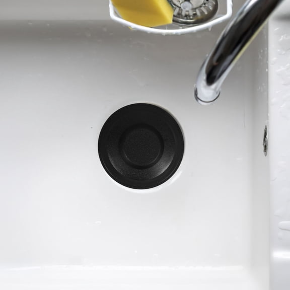 Pawsdot Black Rubber Sink Plug for Kitchen Drain and Garbage Disposal