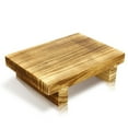 thumbnail image 1 of Pawsdot Lightweight Khaki Wood Foot Stool for Bedroom Footrest and Upright Sitting Posture, 1 of 8