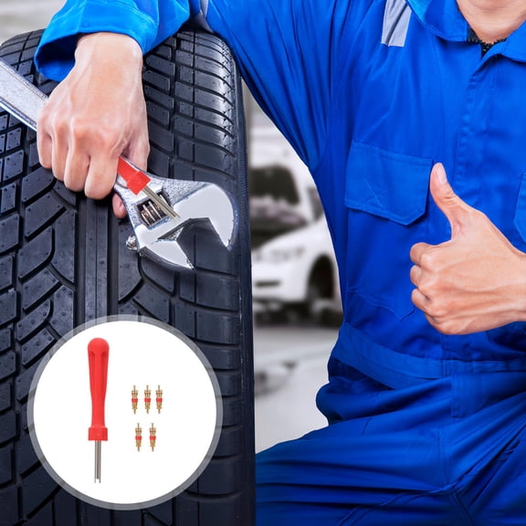 Pawsdot Red Tyre Stem Core Remover Tool for Car Motorcycle Tire Repair