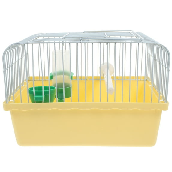 Pawsdot Small Bird Cage Portable Design for Parrots and Lovebirds Yellow
