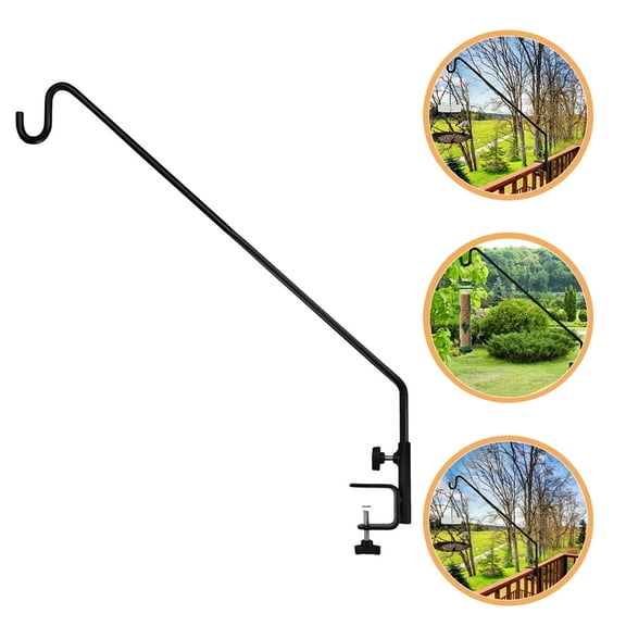 Pawsdot Black Shepherds Hooks for Outdoor Use Adjustable Bird Feeder Holder 1Set