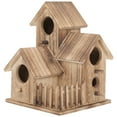 thumbnail image 1 of Pawsdot Wooden Bird Nesting Cottage, Brown, Suitable for Small Birds, Outdoor Use, 1 of 1