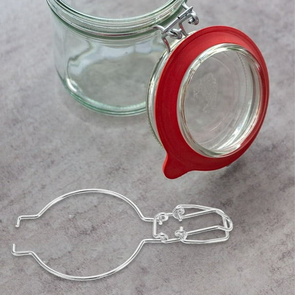 Pawsdot Stainless Steel Metal Fastener for Sealed Glass Jars Plated Silver 10Pcs