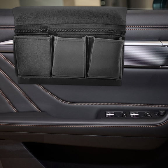 Pawsdot Universal Black Car Armrest Extender with Pocket for Automotive Door Storage