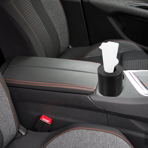 Pawsdot Practical Black Aluminum Car Tissue Box for Organized Driving Experience