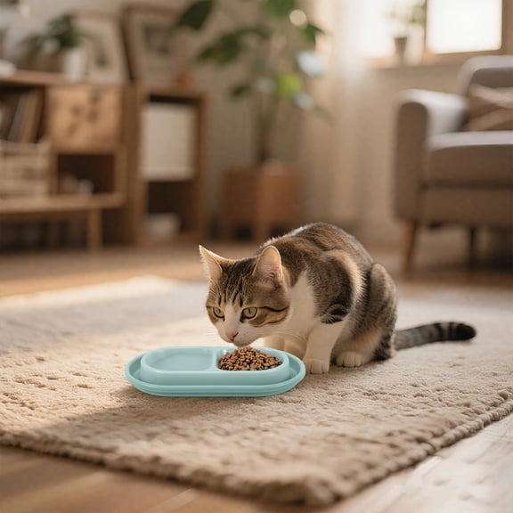 Pawsdot Anti Gray Cat and Dog Bowls for Clean Food and Water Feeding