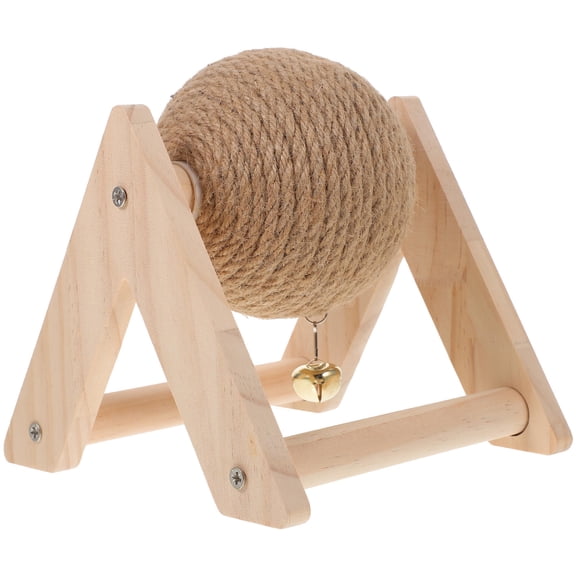 Pawsdot Cat Scratcher Globe, Wooden Sisal, Assorted Color, Stress Relief