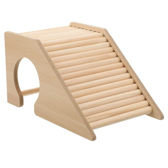 Pawsdot Natural Wood Ladder for Hamster Chinchilla Hideout and Exercise