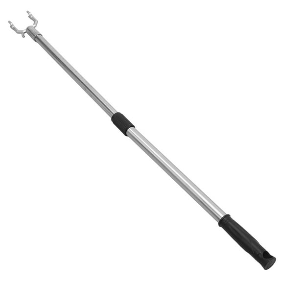 Pawsdot Telescoping Reach Clothesline Pole in Black Stainless Steel for Household