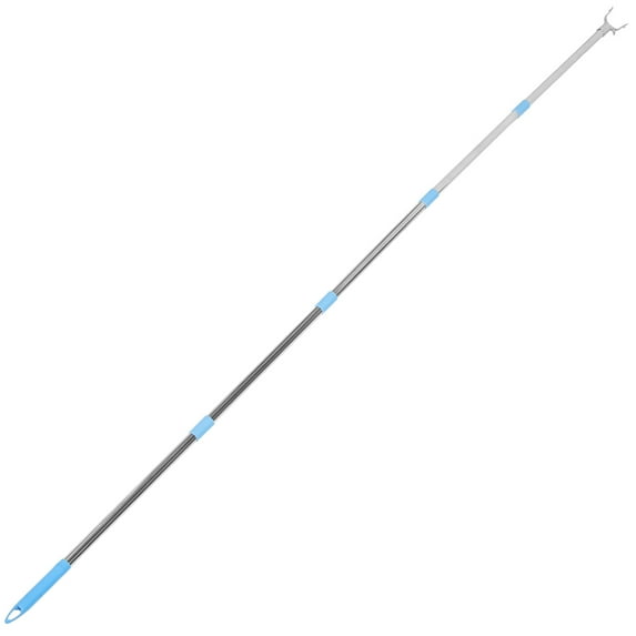 Pawsdot Adjustable Clothes Pole Sky-Blue Stainless Steel Plastic for Decor and Laundry