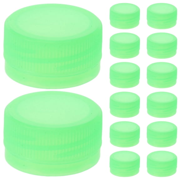 Pawsdot 100Pcs DIY Plastic Bottle Covers Green Reusable Caps for Art and Home Education