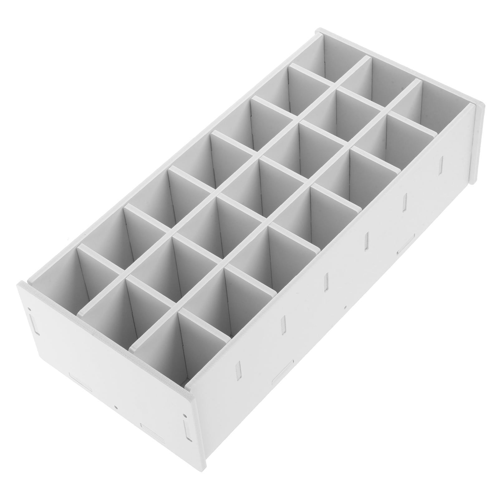 Pawsdot White Wooden Pigment Bottle Holder and Paint Organizer Rack for Craft Storage and Display