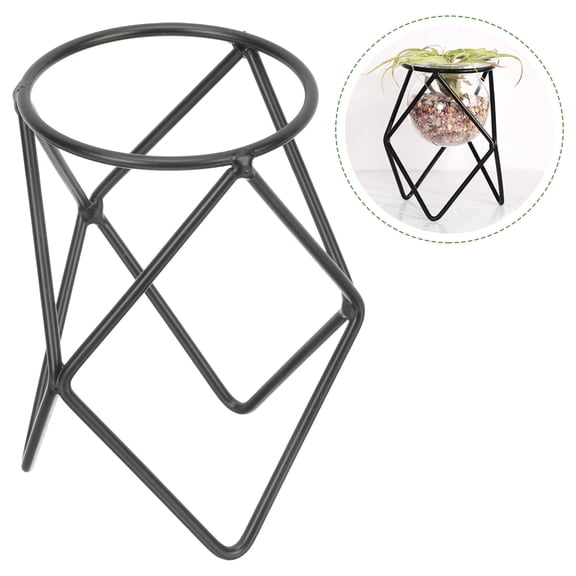 Pawsdot Elegant Black Crystal Sphere Stand for Display with Stable Base and Simple Style