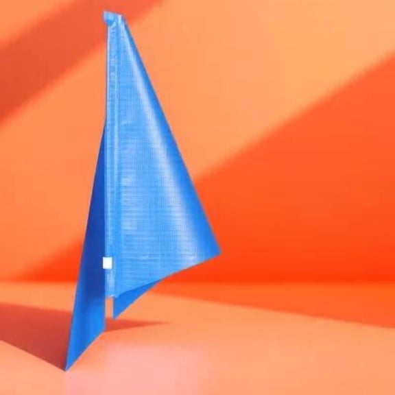 Pawsdot 1 Set of Portable Bike Flag with Pole Blue Glass Fiber Safety Flag for Bicycle