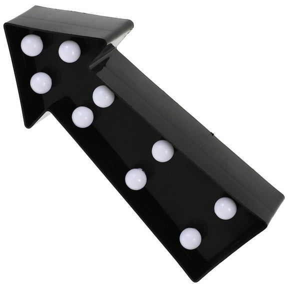 Pawsdot LED Arrow Sign Wall Decor Battery Operated Marquee Light Black for Home and Party