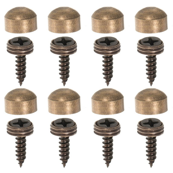 Pawsdot Decorative Screw Set Copper Wall Fixing Screw Fixing Cap 8 Pieces