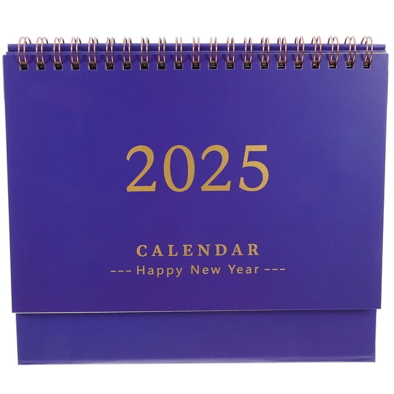 Pawsdot Blue Paper Desk Calendar for Decor, Lightweight and Portable