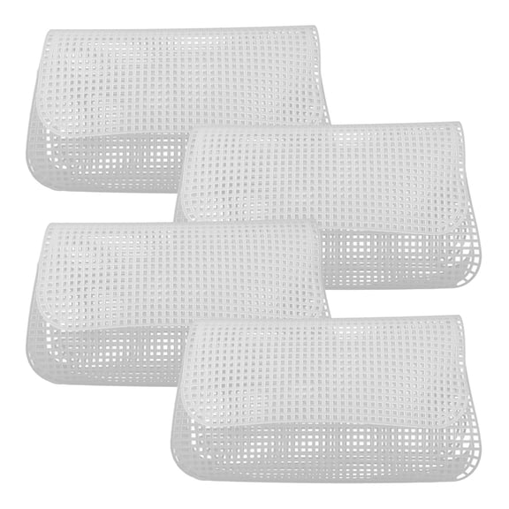 Pawsdot White Plastic Canvas Sheets for Knitting, Crocheting, and Decor 4Pcs