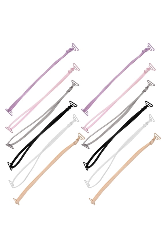 Nonslip Bra Strap Holders Assorted Color for Bra Daily Use 6Pairs