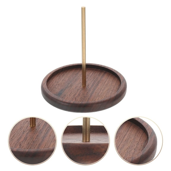 Pawsdot Wood and Brass Thread Rack for Household Sewing Thread Storage