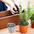thumbnail image 1 of Pawsdot Iron Metal Bucket with Handle Silver Multi Use Plant and Storage Bucket, 1 of 7