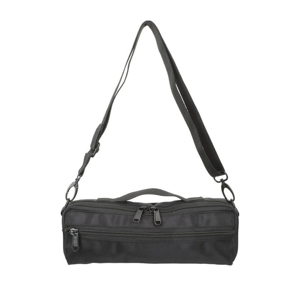 Pawsdot Piccolo Flute Bag Canvas Black for Wind Instrument Protection 1Pack