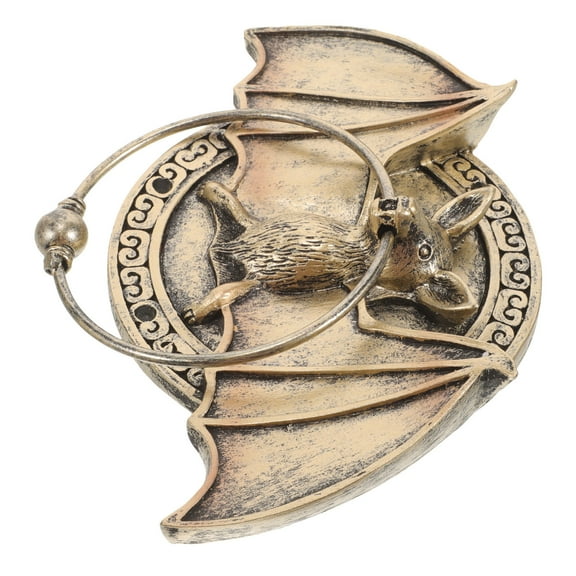 Pawsdot Dark Brown Bat Design Front Door Knocker Durable Resin Material