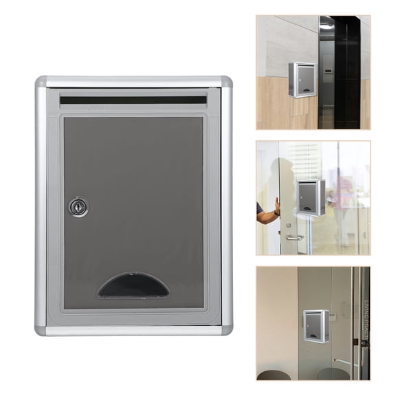 Pawsdot Secure Grey Aluminium Mailbox for Wall with Lock and Storage