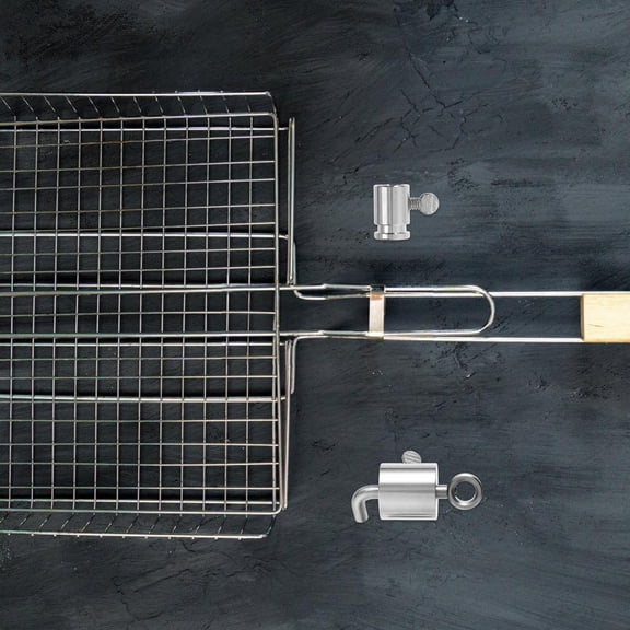 Pawsdot Adjustable Stainless Steel Rotisserie Accessory for Smooth Rotation 1Set