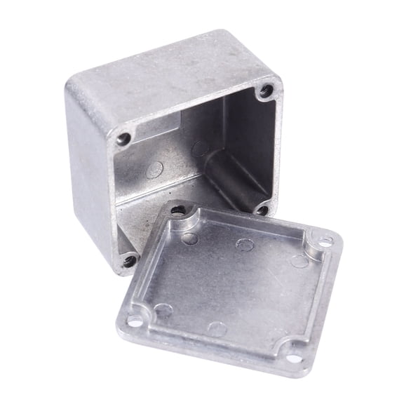 Pawsdot Guitar Pedal Case Silver Aluminum for Storage Smooth Surface No Burrs