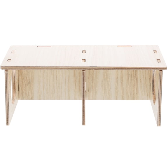 Pawsdot Chewable Yellow Wood Cabin for Hamsters and Guinea Pigs Cage Decor