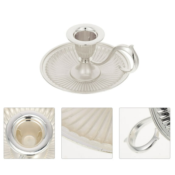 Pawsdot Decorative Candle Holder for Table Silver Zinc Alloy 1Pcs