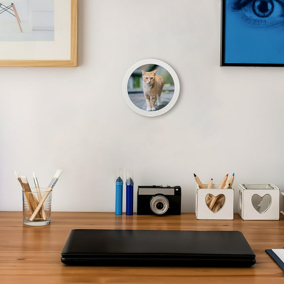 Pawsdot Hanging Circular Picture Frame Wood for Photography Enthusiasts 1Pack