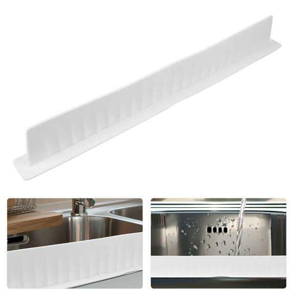 Pawsdot Sink Baffle Board Kitchen Splash Guard for Sink White 1Pack