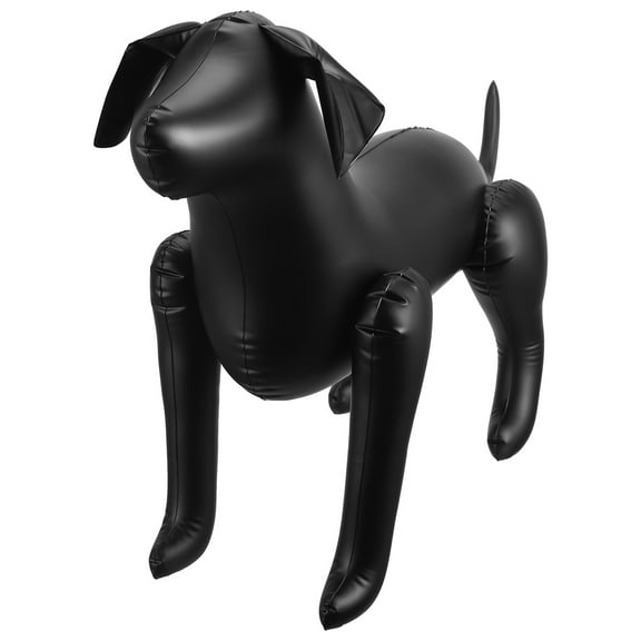Pawsdot Inflatable Dog Clothing Model Black PVC for Decor and Pet Shops