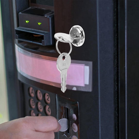 Pawsdot Plated Silver Vending Machine Key Metal Plastic for Enhanced Security 1Set