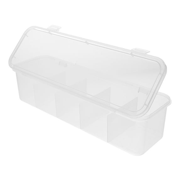 Pawsdot Transparent Tea Bag Holder and Coffee Station Organizer with Lid for Counter Storage