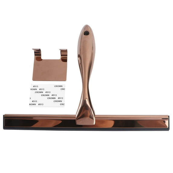 Pawsdot Durable Stainless Steel Shower Squeegee with Rose Gold Finish for Window and Bathroom