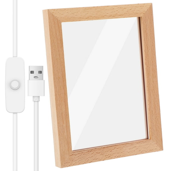 Pawsdot Wood Picture Frame with LED Light for Bedroom Study Living Room Decor