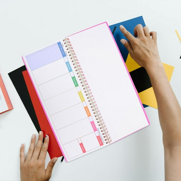 Pawsdot Spiral Weekly Planner Schedule Planner Pink Paper 1Pcs