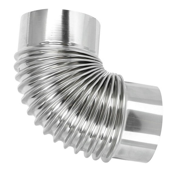 Pawsdot Metal 90 Degree Elbow Chimney Stainless Steel for Home Stove