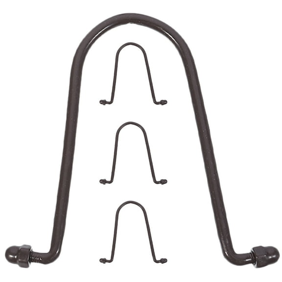 Pawsdot 4Pcs Wear Resistant Black Metal Rain Chain Downspout Adapter Hooks for Garden Use