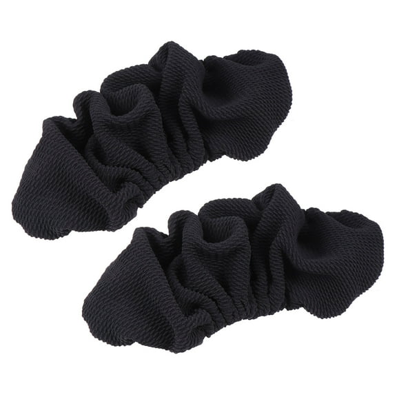 Pawsdot 2Pcs Office Chair Arm Rest Pad Black Stretchable Polyester Comfortable Cushion