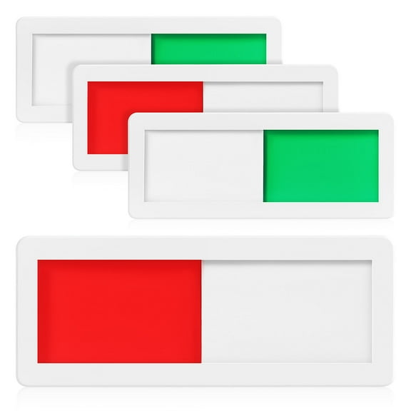 Pawsdot 4Pcs Acrylic Office Door Signs Sliding Clear Vacant Occupied Privacy Status Indicators
