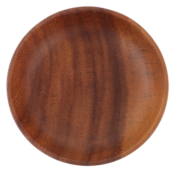 Pawsdot Wood Plate Light Brown Versatile for Home Use Condiment Containers