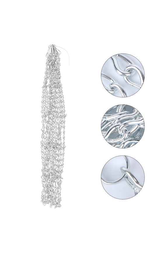 Basketball Chain Net Plated Silver Heavy-Duty Easy Attachment for Hoops