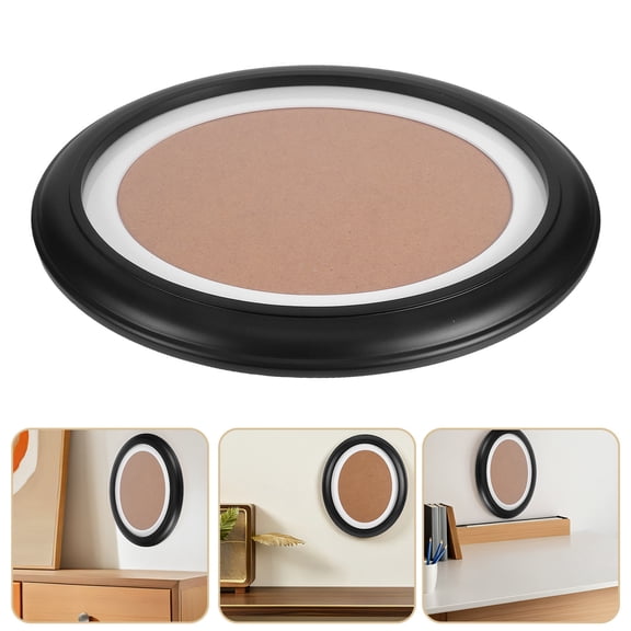 Pawsdot Oval Shaped Black Wooden Picture Frame for Home Wall Display